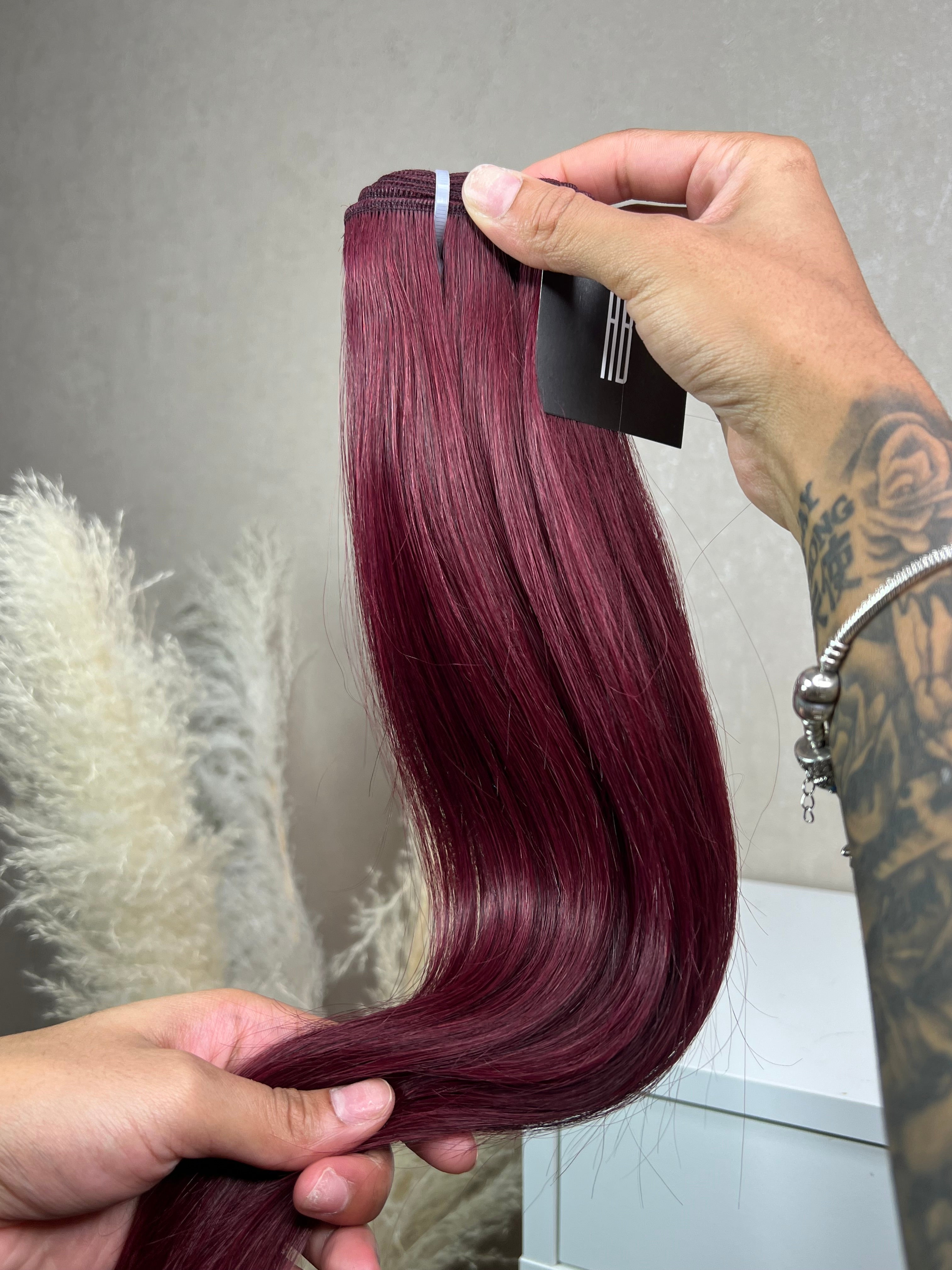 Boules Rouge 99J- Virgin hair