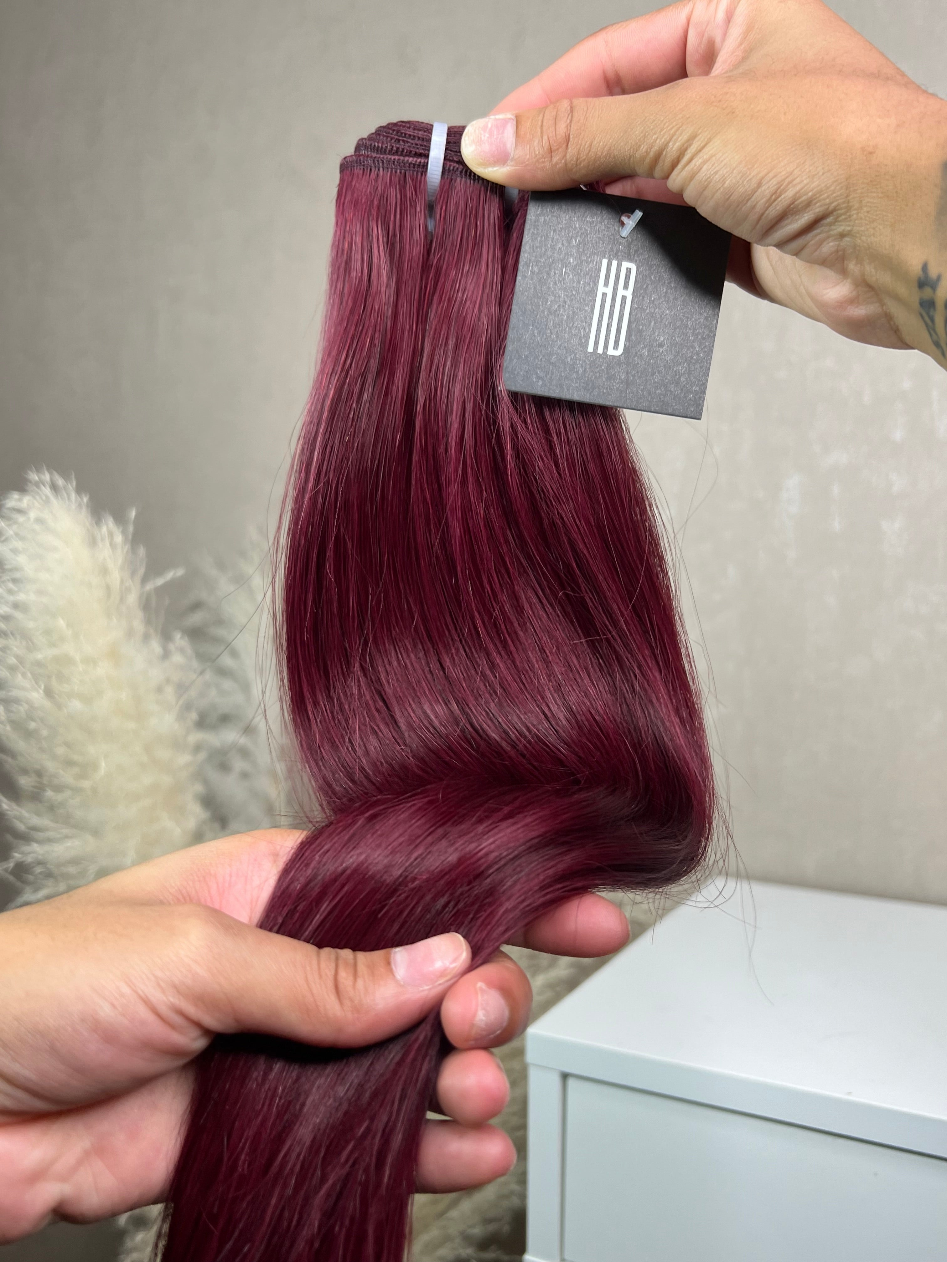Boules Rouge 99J- Virgin hair